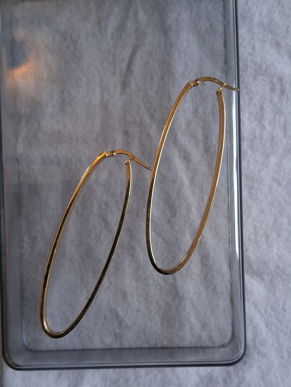 Classic Gold Hoop Earrings for Women - Elegant Gold Tone Hoops 14kt Italy